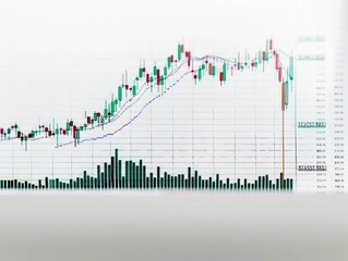 Minimalist stock chart on a clean white background, showing a steady upward trend in stock prices.