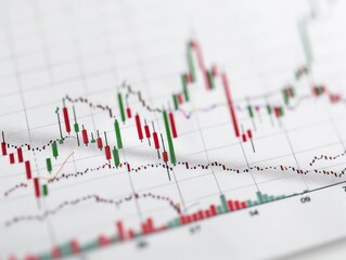 Minimalist stock chart on a clean white background, showing a steady upward trend in stock prices.