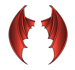 Devil Red Wings Flying Hell ClipArt