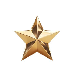Fototapeta premium golden star isolated on white background