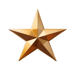 Obraz premium golden star isolated on white background