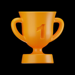 Premium sport olympics winner award icon 3d rendering on isolated background