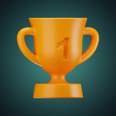 Premium sport olympics winner award icon 3d rendering on isolated background