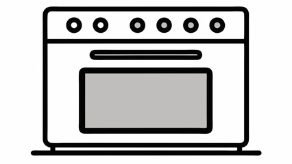 Stylish Oven Vector Art Illustration Modern Design for Kitchen Graphics