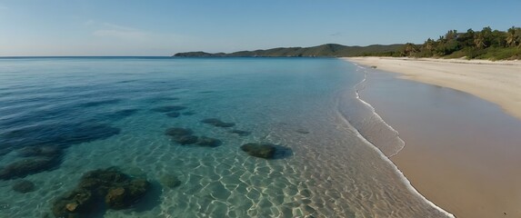 Obraz premium A Calm Beach Scene With Clear Water