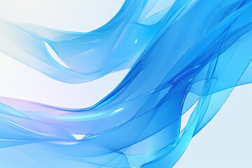 Minimalistic presentation background with blue glossy texture on white