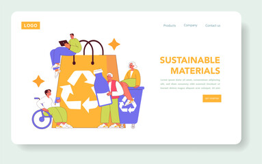 Sustainable Materials. Flat Vector Illustration