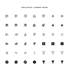 Icon about alignment and sorting
