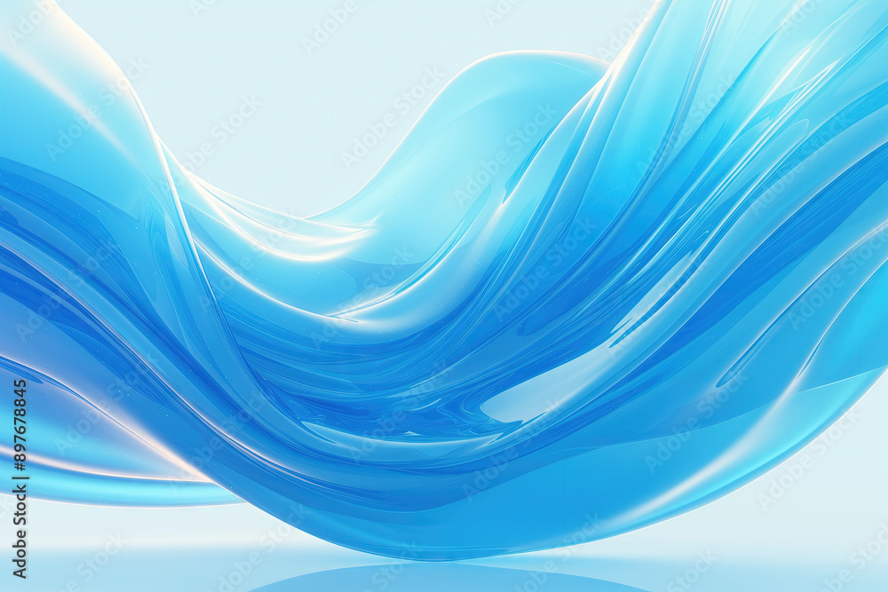 Poster abstract design with soft waves