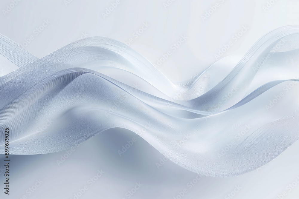 Poster light abstract lines and waves in gray tones, presentation background