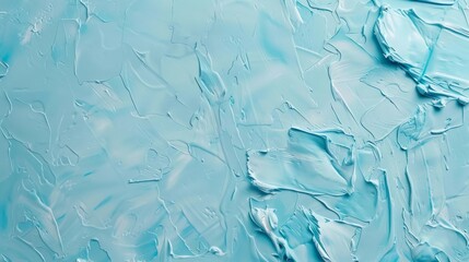 A minimalist abstract painting featuring textured blue shades with bold brush strokes and a modern aesthetic.