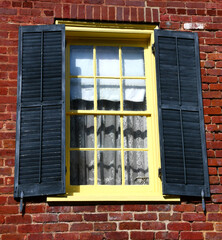 Window Framed in Yellow