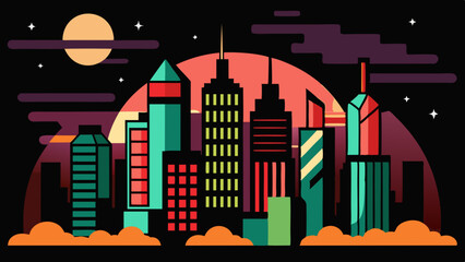  City background vector arts illustration