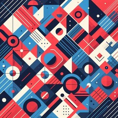 Obraz premium Modern art style geometric background. AI generated illustration