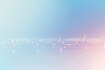 Heart rate chart on blue background