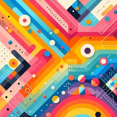 Obraz premium Modern art style geometric background. AI generated illustration