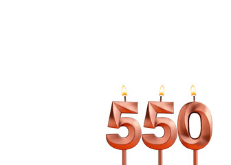 Number of followers or likes - Candle number 550
