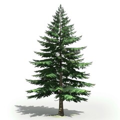 Obraz premium Christmas Tree. Artistic Christmas Tree Clip Art Design for Decorating Garden and Forest