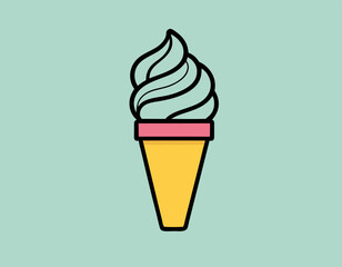 Line icon of ice cream. Dessert, fast food, sugar. Sweet food concept. Can be used for topics like food, unhealthy eating, gastronomy