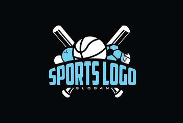 All sport logo vector graphic for any business especially for sport team, club, community.	