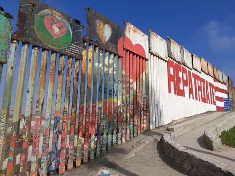 Tijuana Border wall. Tijuana, Mexico