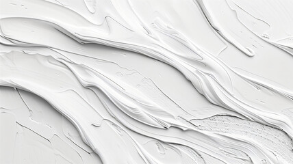 Obraz premium Elegant Abstract Composition of White Paint Smooth and Flowing