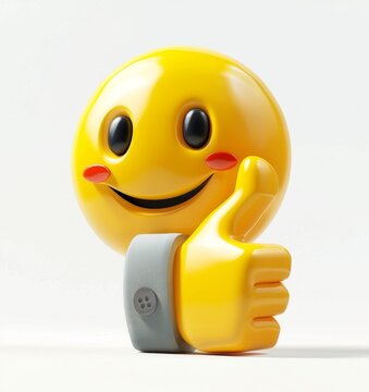 Emoticon showing thumb up. Emoticon showing thumbs out and sticking out a tongue
