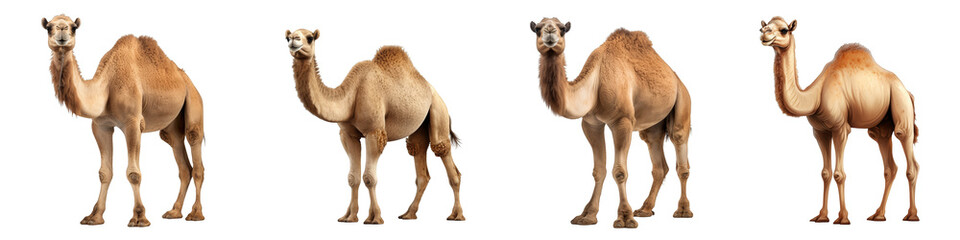 Camel stands Isolate on White on a transparent background