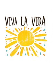 Live Life Spanish positive phrase. AI generated