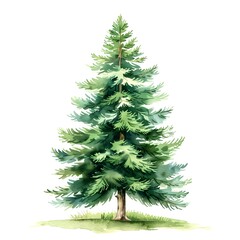 Obraz premium Christmas tree isolated on white