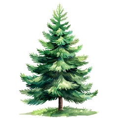 Fototapeta premium Christmas tree isolated on white