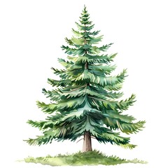 Fototapeta premium Christmas tree isolated on white