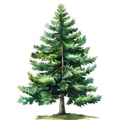 Obraz premium Christmas tree isolated on white