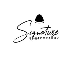 Signature photography logo design | Font Calligraphy | Logo type | Script and Font Type | Font lettering | handwritten with camera icon vector design