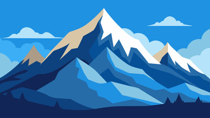 Himalaya background vector art illustration 