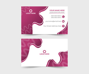 professional business card design template . Creative and modern business card design.