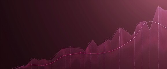 Simple maroon growth chart, clean line curve,