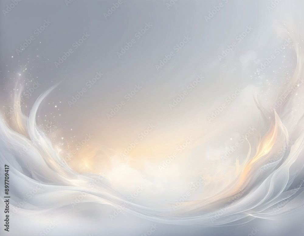 Poster digital abstract background with a swirling, wavy design in shades of gray and white. the background