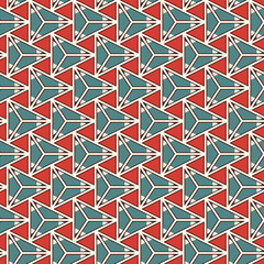 Contemporary geometric pattern. Repeated triangles motif. Seamless surface design. Modern abstract background. Geo ornament wallpaper. Ornamental digital paper, textile print. Vector illustration