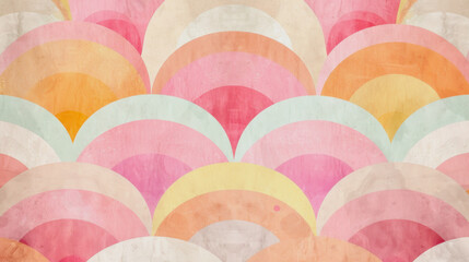 retro pattern wallpaper background in pink and yellow colors