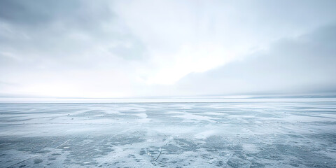 Fototapeta premium Landscape of glaciers in fog