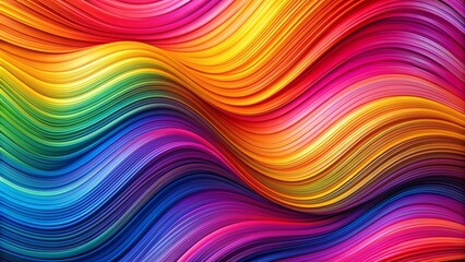 Rainbow Flowing Abstract Waves, abstract, waves, colorful, rainbow