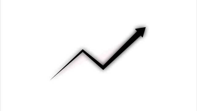 Rising arrow transparent channel. arrow rising transparent channel, business growth arrow and graph chart, Business line arrow.