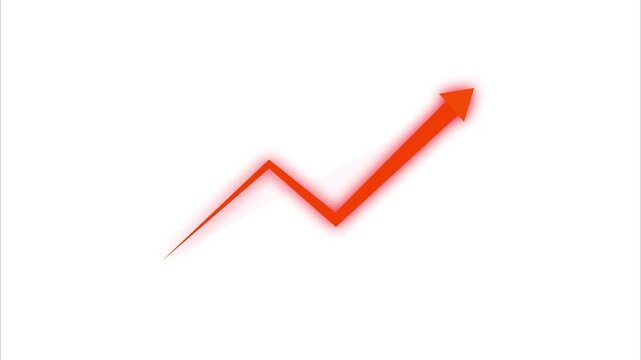 Rising arrow transparent channel. arrow rising transparent channel, business growth arrow and graph chart, Business line arrow.
