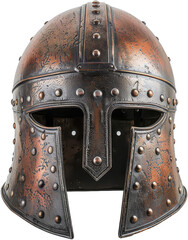 Authentic Roman Helmet Elegant Bronze-Aged Armor Piece with Rivets and Vents Museum-Quality Display for History Enthusiasts.