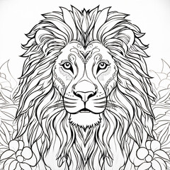 Fototapeta premium illustration of lion