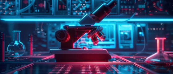 Scientists Lab Style HighTech and Precise Equipment concept showcases a cuttingedge laboratory filled with advanced instruments and precise measuring devices