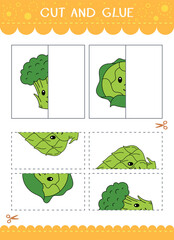 Find the couple of the picture. Simple educational game for kids. Cut and glue. Vector worksheet