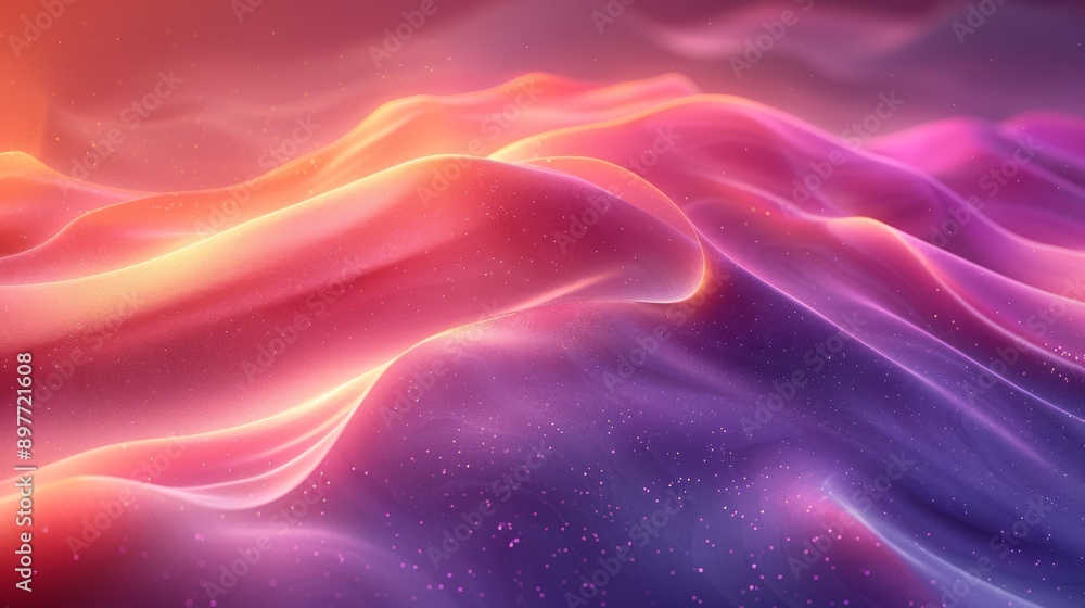 Poster a dynamic gradient background with vibrantly colored abstract waves creates a mesmerizing visual dis