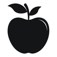 Apple silhouette on a white background